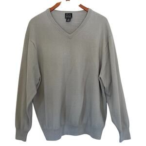 Jos. A. Banks Executive Collection Gray Wool Blend V-Neck Sweater Size XXL